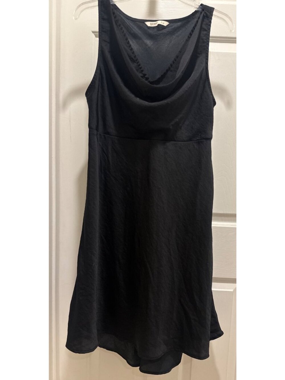 Old Navy womens 12 black dress V-neck cowl neck party evening holiday silky flow